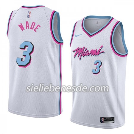 Herren NBA Miami Heat Trikot Dwyane Wade 3 Nike City Edition Swingman